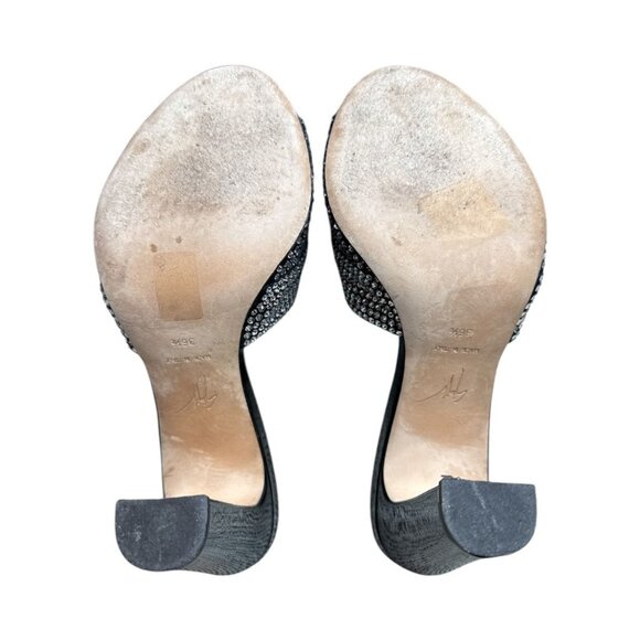 GIUSEPPE ZANOTTI Kimi Swarovski Crystal Patent Black Heels EU 36.5 US 6.5 - Picture 7 of 11